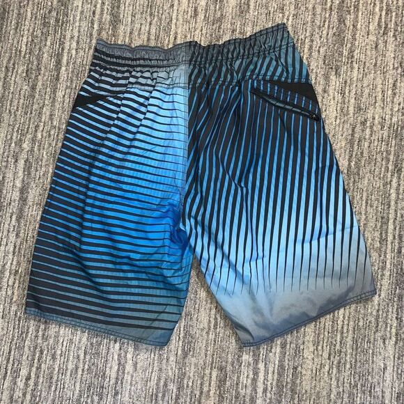 Vintage Surf Style Men's Large‎ Black Blue Boardshorts Swimwear Bathing Suit - Picture 7 of 7